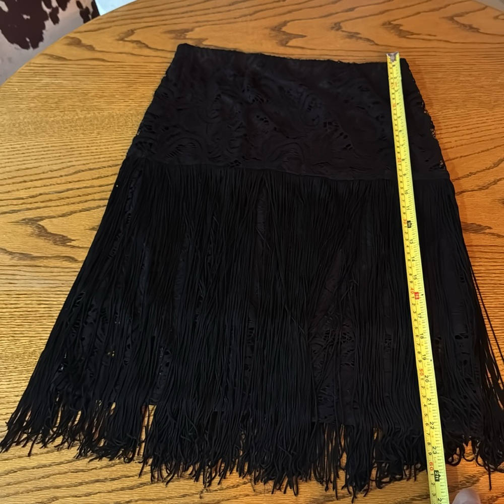 Wrangler  Black Fringe Skirt - Picture 2 of 5